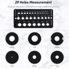 2 PCS Stainless Steel Drill Bit Gauge 1/16 Inch to 1/2 Inch 29-Holes Drill Bit Size Gauge Silver Black