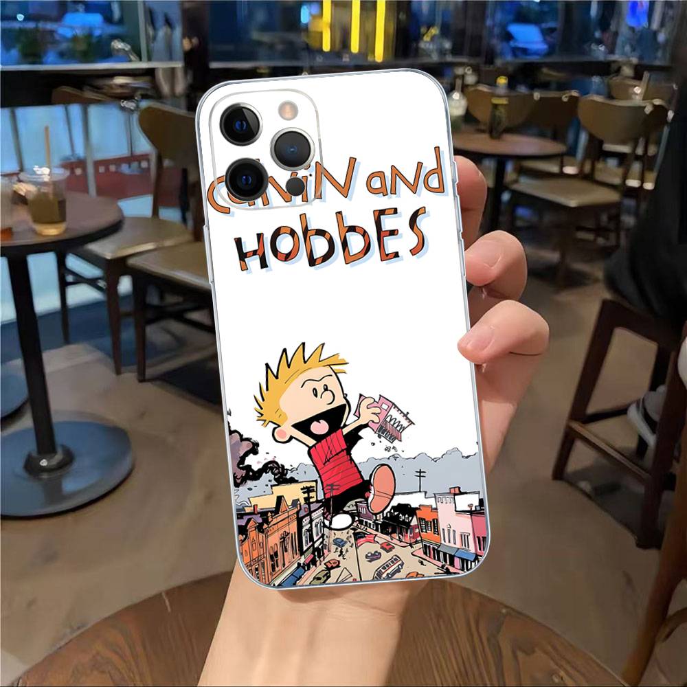

C-Calvin And H-Hobbes Transparent Soft Phone Case For IPhone 15 12 14 16 17 13 Plus 11 Pro Max 13 Pro iPhone 11 pro
