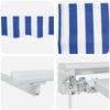 Manual Retractable Awning Blue and White 4 * 3.5 M