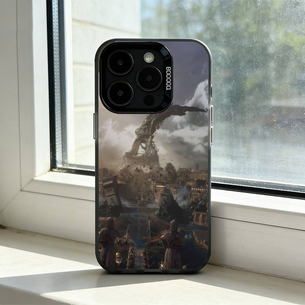 

Game C-Clair Obscur E-Expedition 33 Phone Case For iPhone 17,16,15,14,13,12,11 Plus,Pro Max,XS,Colorful Silver Black Cover iPhone17