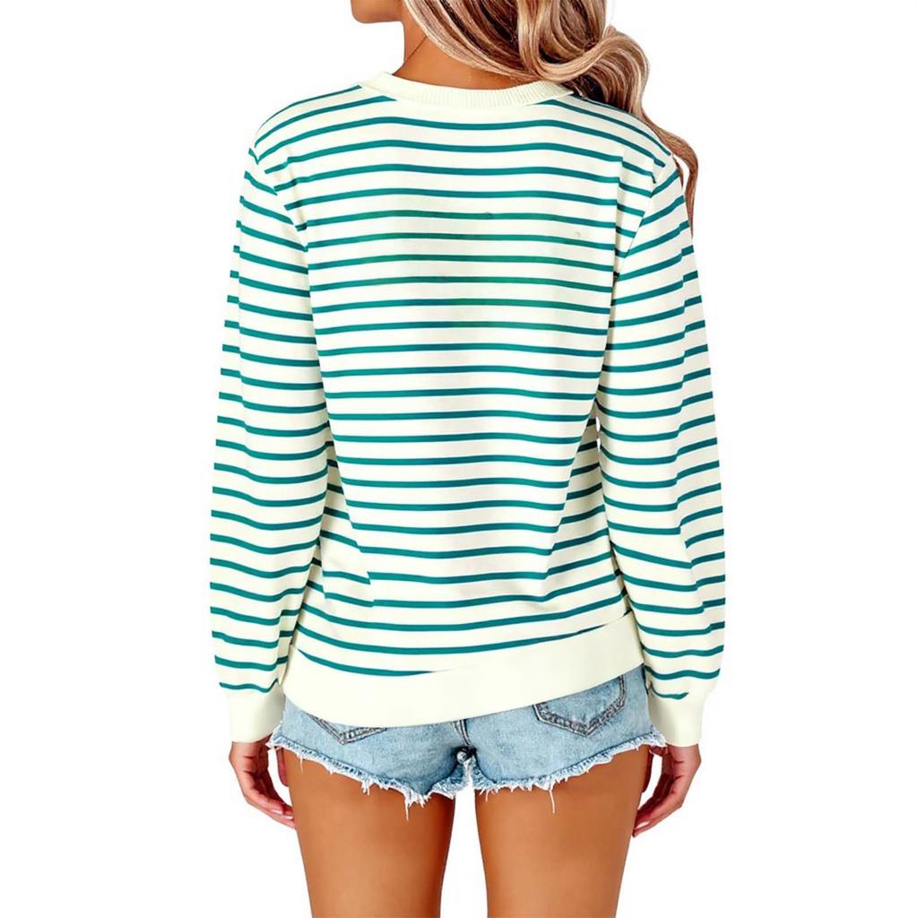 Women's Fashionable And Casual Long Sleeved Printed Pullover Sweatshirt