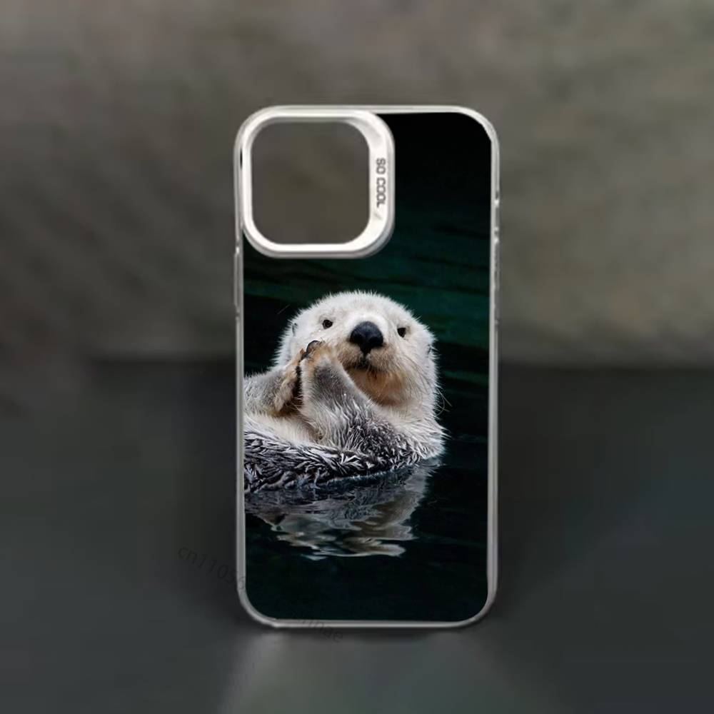 Sea Otters Animals Cute phone Case for iPhone 17 11 12 Pro Max Plus Mini Air SE 16e 14 15 16 13 Soft Shell