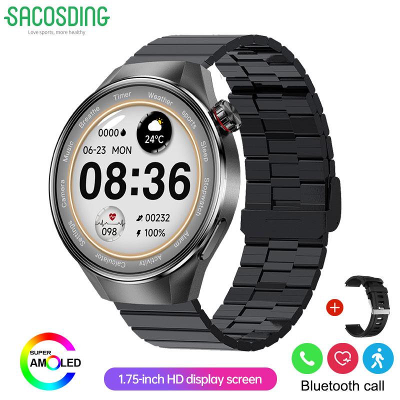 2025 New Watch 5 Plus GPS Tracking Smart Watch Men Women 466*466 AMOLED Screen Heart Rate Bluetooth Call IP67 Waterproof Smartwatch