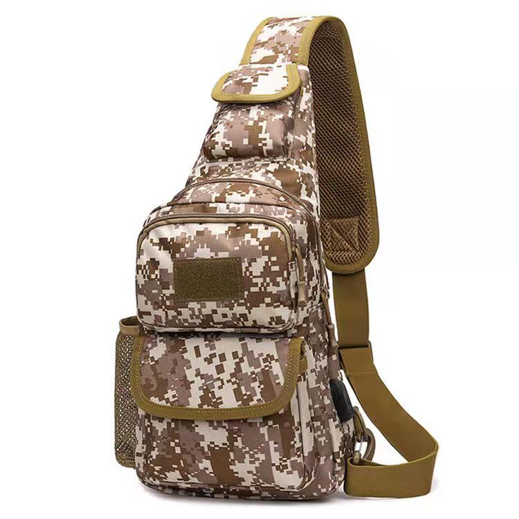 Men's Camouflage Tactical Crossbody Chest Bag - Multifunctional Outdoor Shoulder Pack