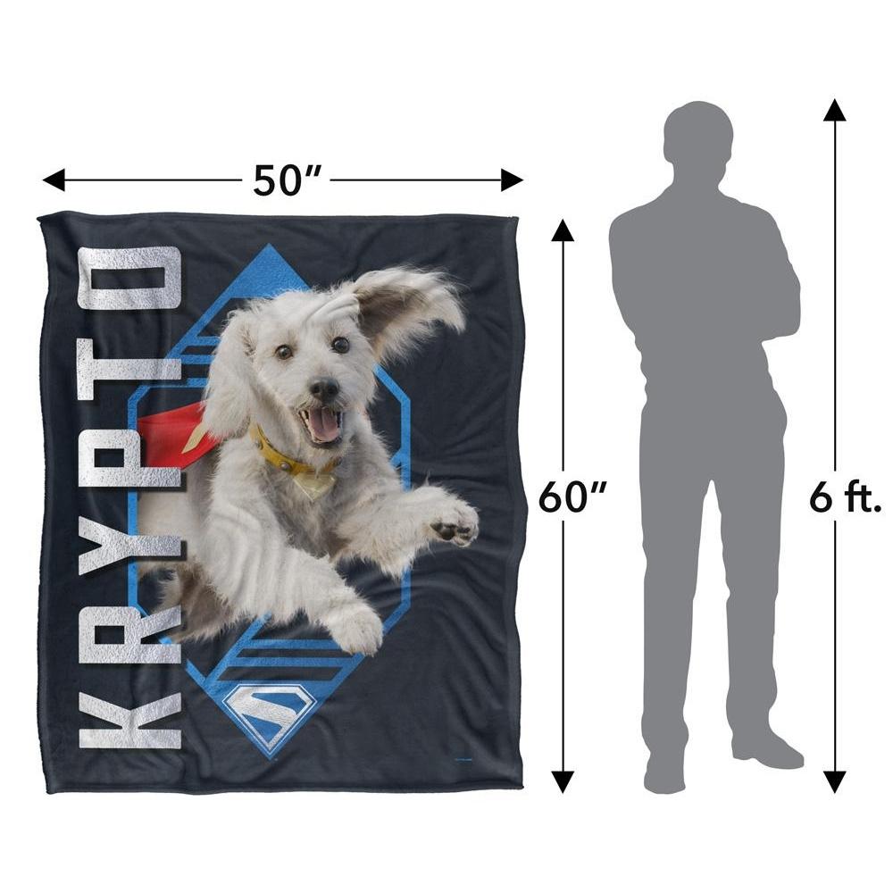 Superman Silky Diamond Krypto Supersoft Blanket