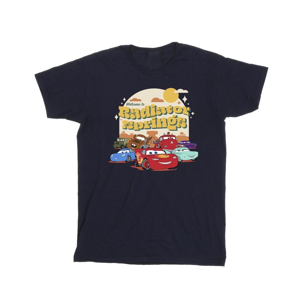 Disney Girls Cars Radiator Springs Group Cotton T-Shirt