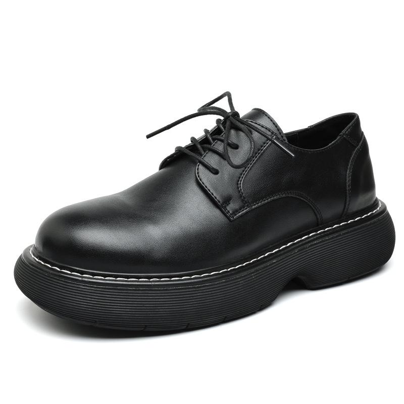 British Men'S Casual Business Dress Inner Height Increase Suit Young Groom Trend Big Head Leather Shoes 86267-R