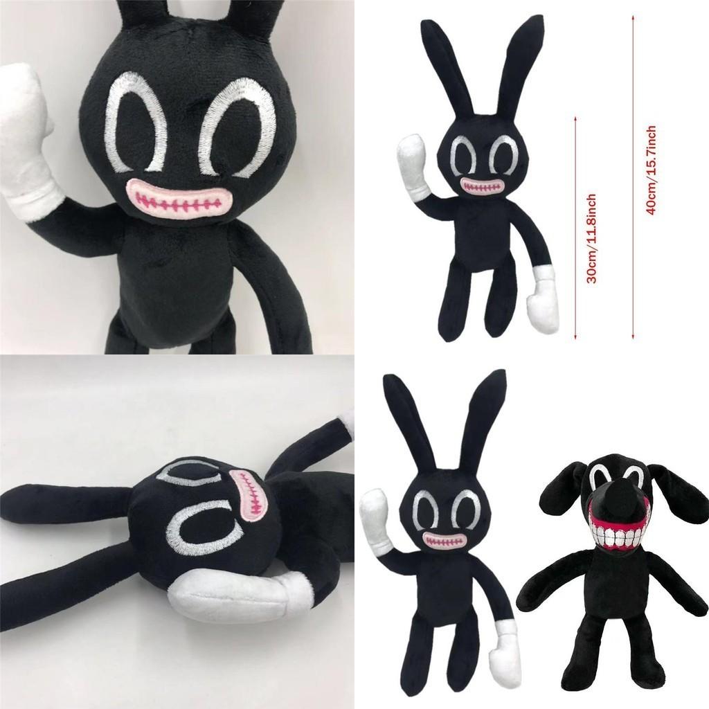 Adorable And Spooky Siren Head Horror Black Bunny Plush Stuffed Doll For Kids