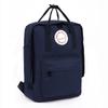 Er Wei Man Letter Print Canvas Leather Backpack Camping Schoolbag Bag Travel