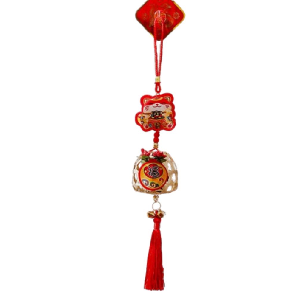 Creative Spring Festival Decoration Pendant Reusable New Year Ornaments Red Lantern String  Home