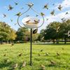 Yousheng Bird Feeder Garden Stake with Iron Bracket Deep Bowl Feeder Rust-Resistant Food And Water Holder for Courtyards And