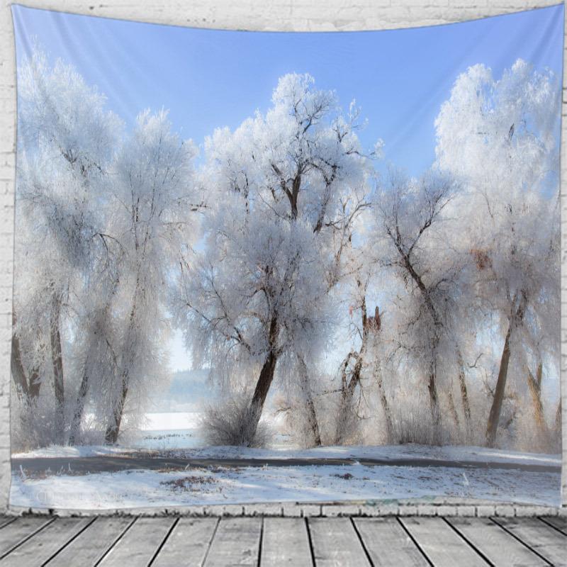 Christmas Tapestry Christmas Tree Ball Room Decoration Cloth Christmas Gift Retro Scene Decoration Tapestry For Living Room