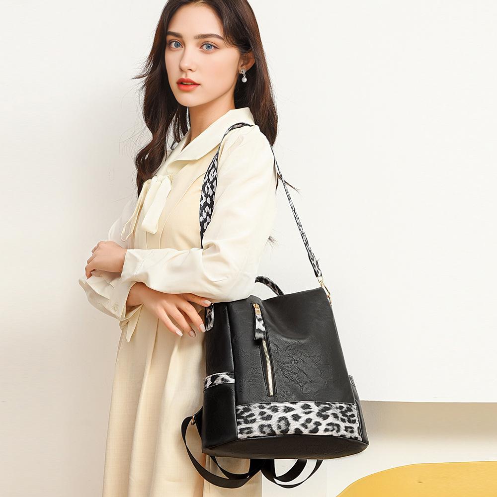 Fashionable Backpack Women's Bag Casual Large-capacity Crossbody Backpack Retro Backpack