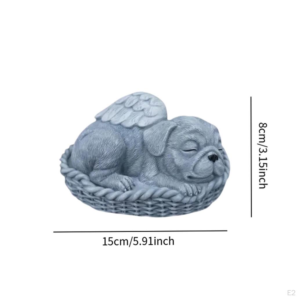 Angel Dog Figure for Garden Decor and Home Use