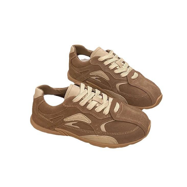 Dexun Shoes Women's 2025 Spring New Flat-bottomed Casual Sports Women's Shoes Student Little White Shoes Lightweight Running Shoes