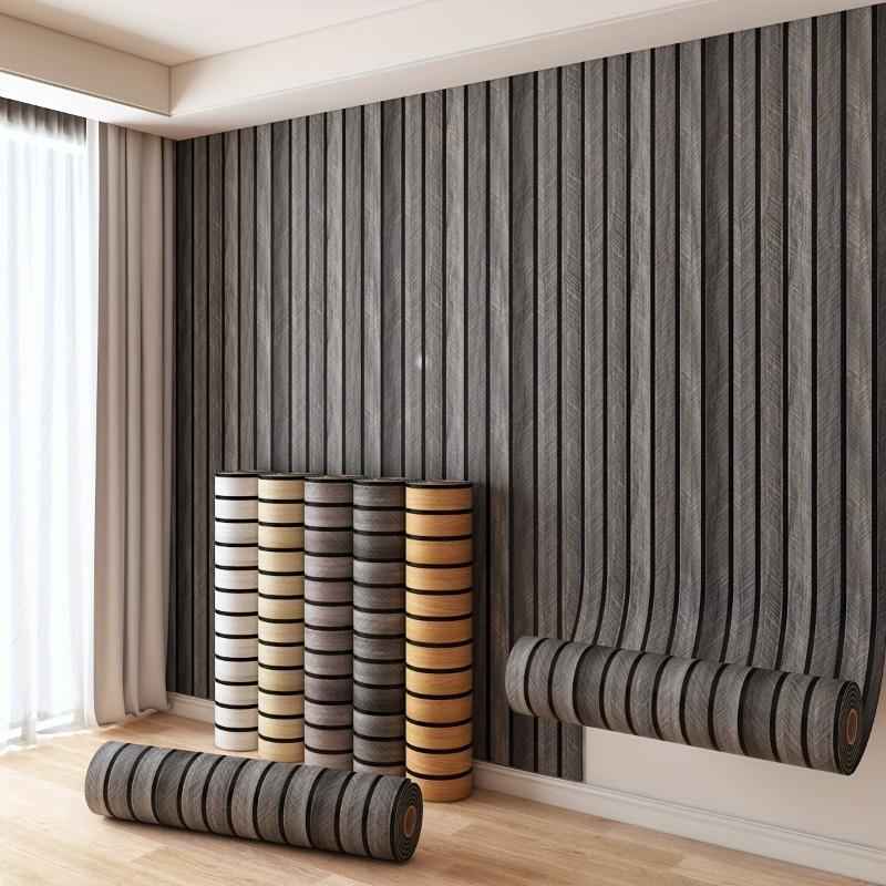 

1 Roll Self-adhesive Wall Tiles Stickers Wood Grain Wallpaper Bedroom Kitchen Bathroom Living Room Decor Waterproof Wall Tiles 40x300CM темно-серого