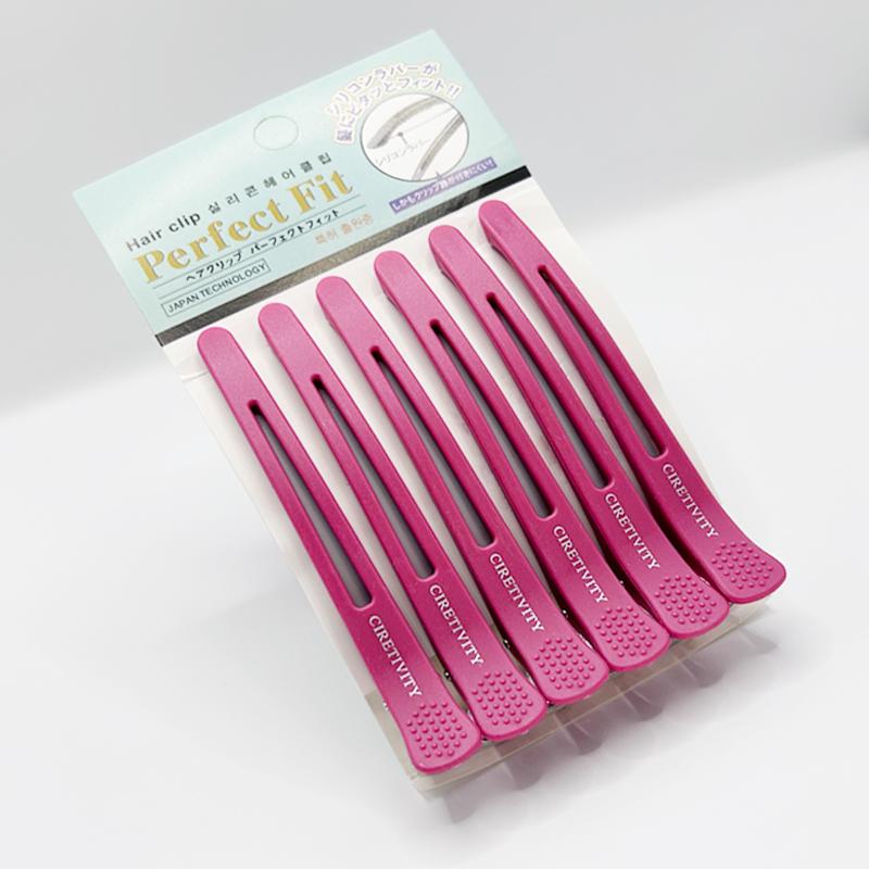 

6Pcs Professional Hair Clips For Styling Sectioning Anti-Slip No-Trace Duck Billed Hair Clips With Silicone Band Salon And Home (As shown-4400)-