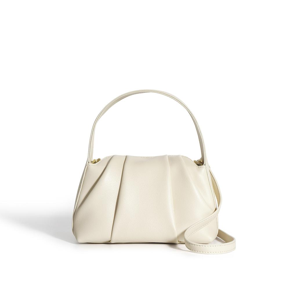 Nischen Design Neue Kleine und Zarte Handtasche Plissierte Wolken Tasche Rindsleder Tragbare Schulter Umhängetasche Damen