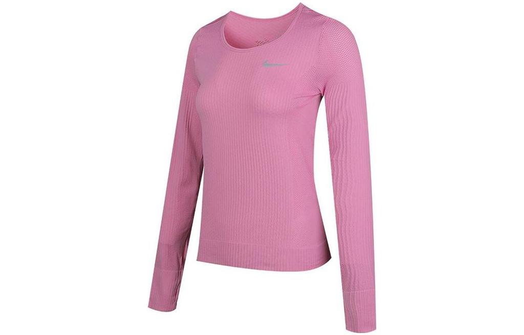 Nike T Shirts Women's Pink Crew Neck Moderate Straight Fit BV3919-693