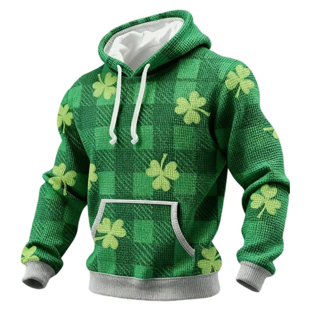 Men Irish  Casual  Graphic  Knit Pullover Casual Shirt Holiday Outfit