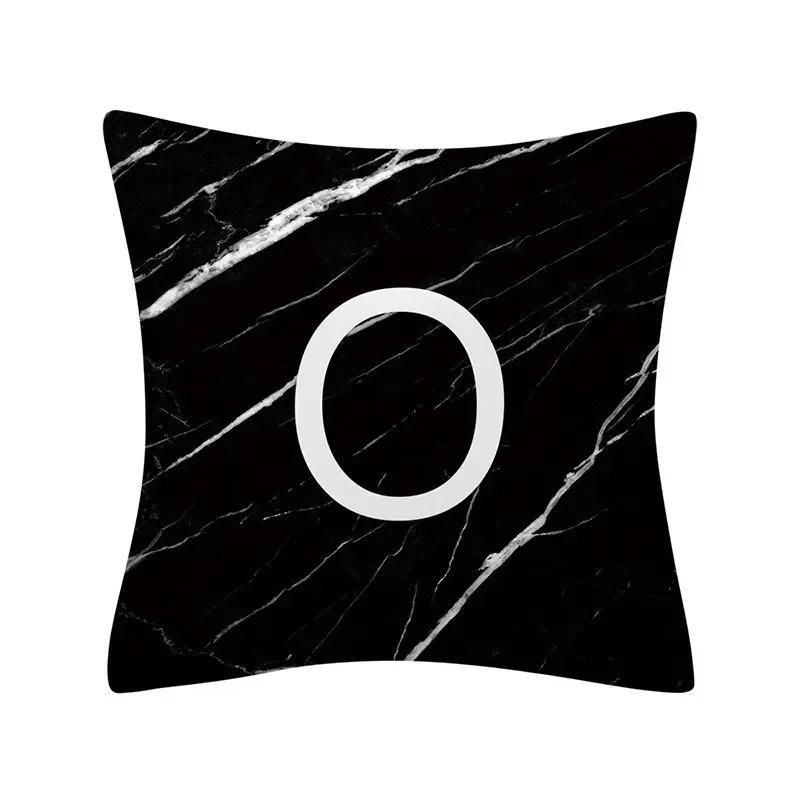 Buchstabe Marmor Textur Druck Kissenbezug Nordisch Schlicht Zimmer Heimdekoration Büro Sitz Wohnzimmer Sofa Kissenbezug
