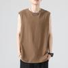 Summer Cotton Tank Tops Men Solid Color Sleeveless Tees Loose Vest Men's Casual Sports Comfortable Breathable O-Neck Tank Tops