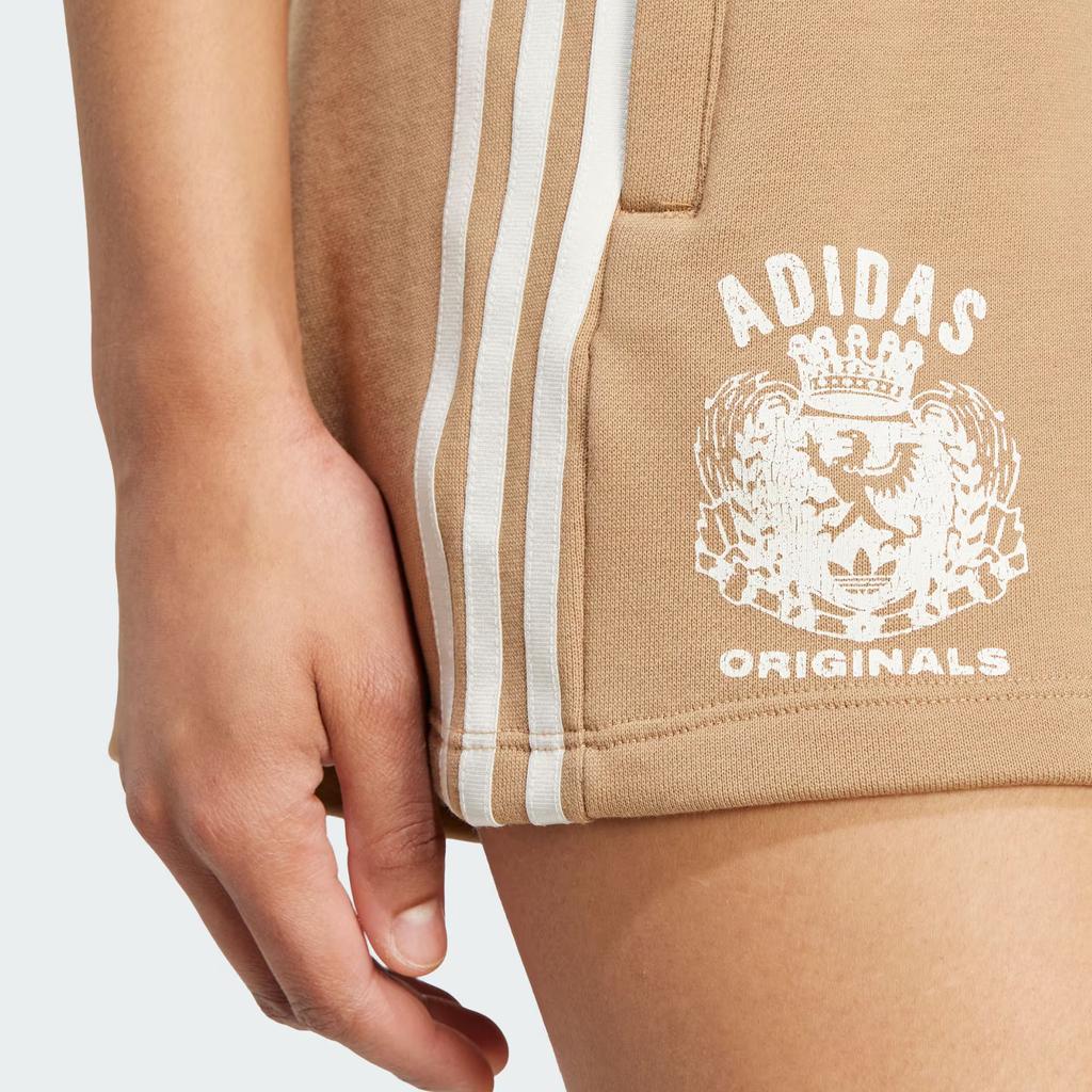 Adidas Originals Loose Graphic Crest Shorts Striped Casual Retro Women Shorts JW6063