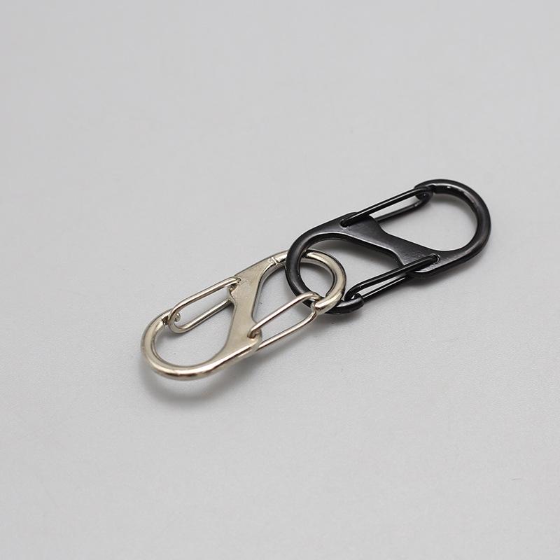Alloy Figure-8 Carabiner Keychain: Multi-functional Backpack Hook & S-Buckle Connector