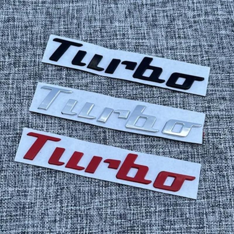 New Metal Car Badges Turbo Trunk Emblem Stickers Decals Decor Turbocharger Boost Loading Boosting