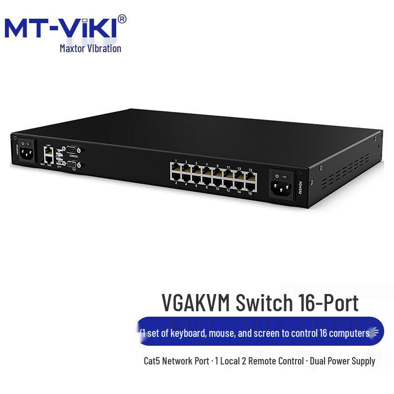 MT-viki 16-Port Cat5 IP Remote KVM Switch