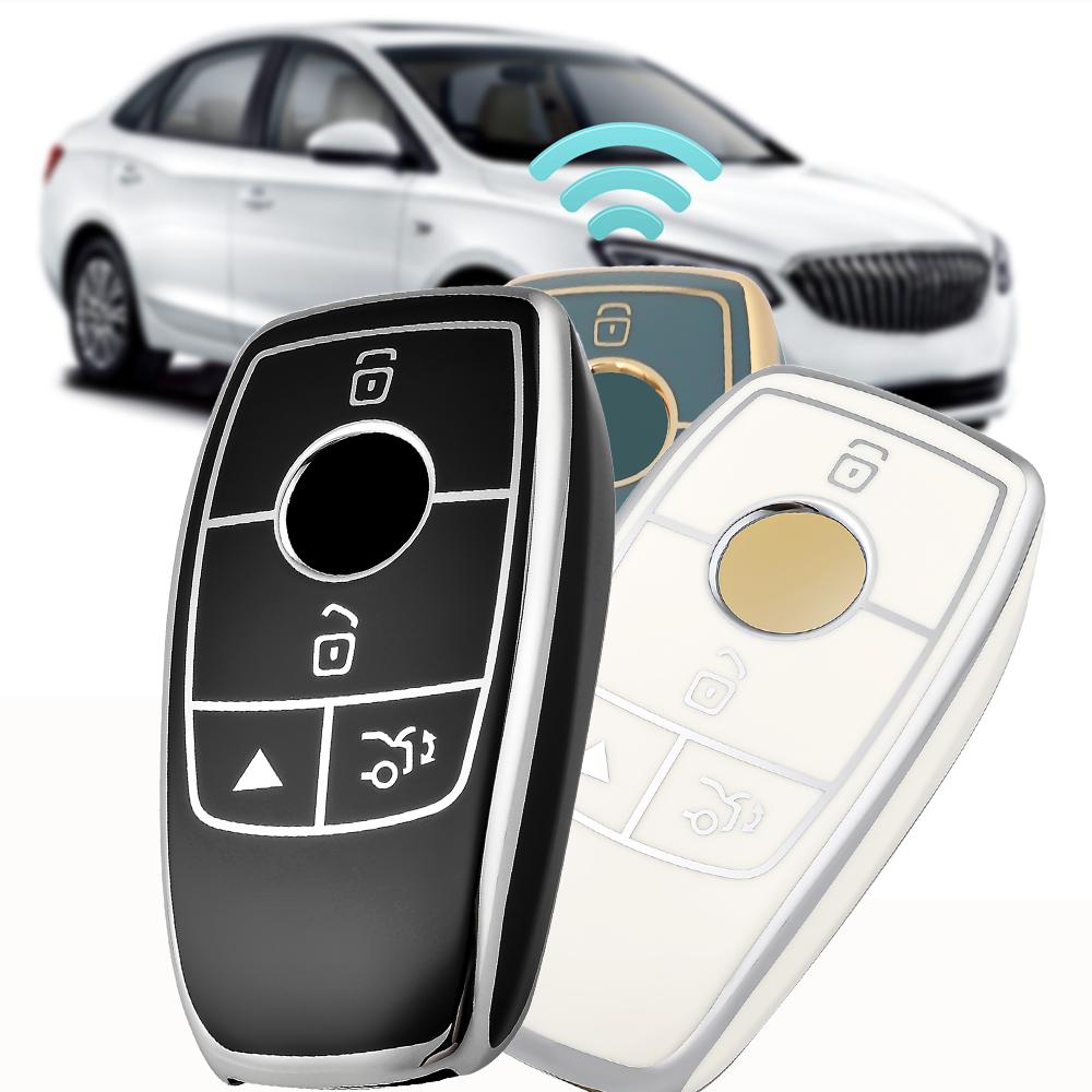4 Tasten Auto Fernbedienung Schlüsselgehäuse Fob Abdeckung Schale für Mercedes Benz W205 W213 W222 X167 W177 A C E S G Klasse GLC CLA Schlüssel Schutz