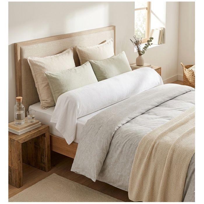 Protège-traversin - EDEN - Elisa - 100% coton - 43x180 cm - Gris