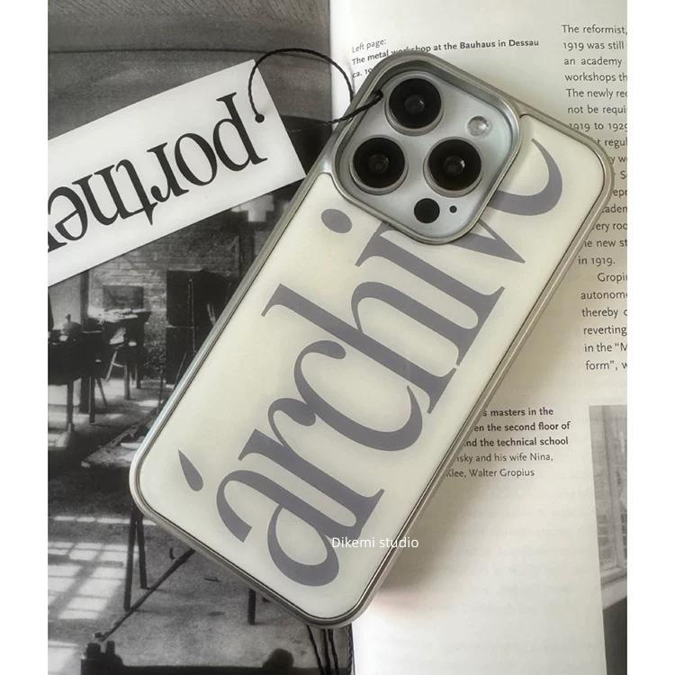 

Minimalist And Personalized Letter Archive Simple Phone Case for iPhone 17AIR 16 15 14 13 12 11 PRO MAX PLUS Y2K Drop Glue Cover iPhone 14
