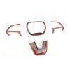 ABS Carbon Fiber Texture For Dodge Challenger Durango Charger 2015- Jeep 4pcs Car Interior Steering Wheel Panel Cover Trim