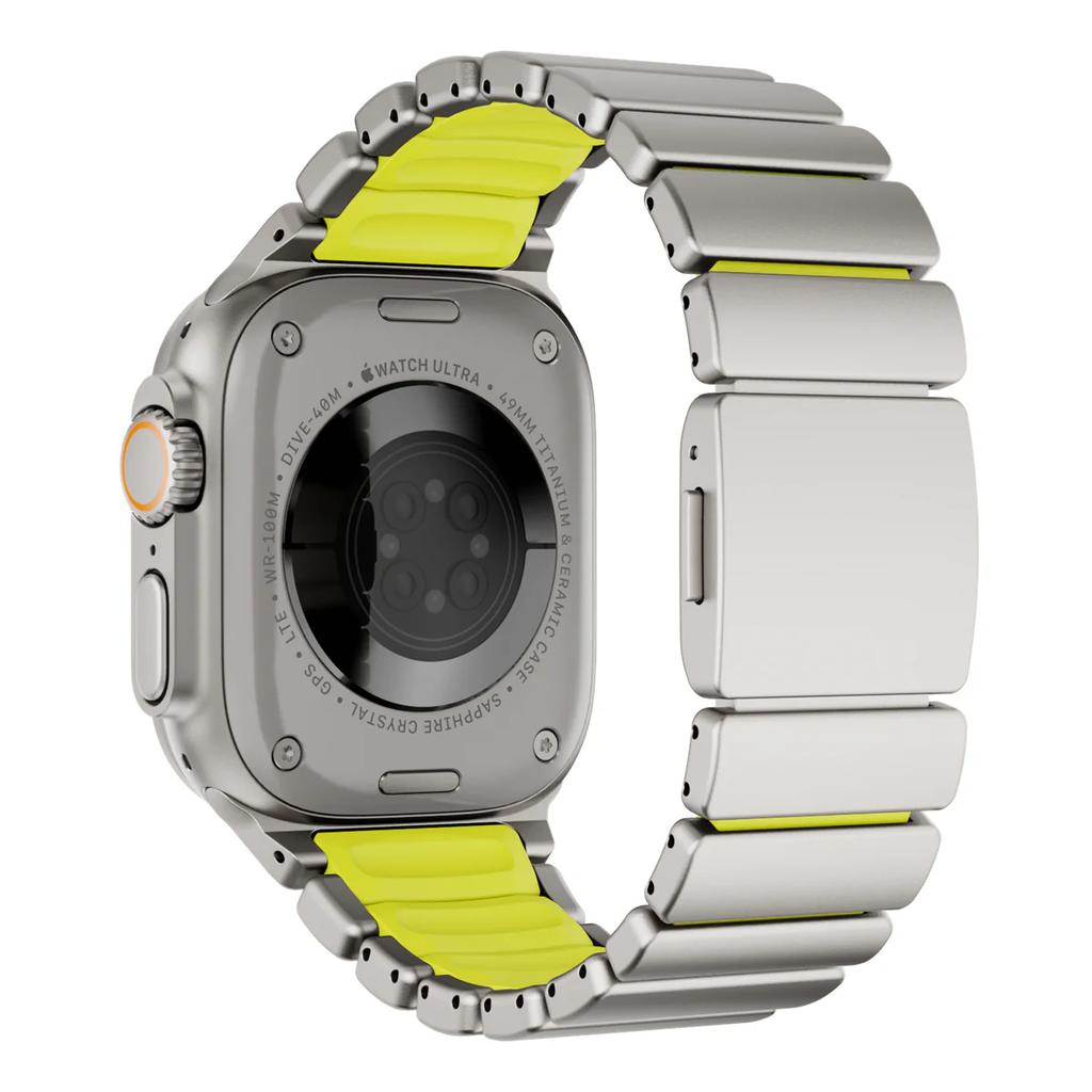 Titanium Straps for Apple Watch Band Ultra 3/2 49mm Men Rubber Bracelet for IWatch Series 11 10 9 8 7 6 5 4 SE3 44mm 45mm 46mm