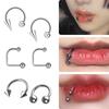 6 Stück/Set Lippenringe Lippenstecker Schmuck Monroe Lippen-Langhantelringe Schlangenbissloch Schmuck 16G Halbrunde Ohrringe Tragus Knorpel