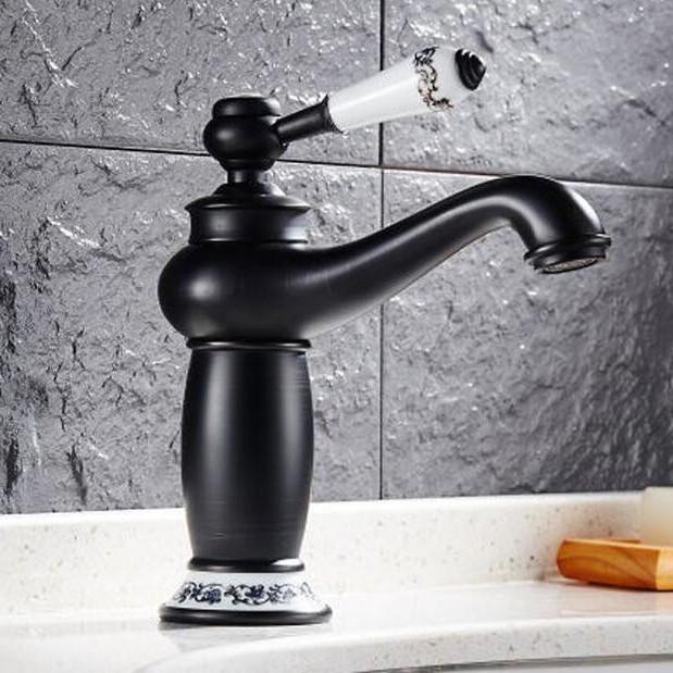 Luxury Basin Bath Faucet European Retro Single Handle Antique Bronze for Cold and Hot Water Sink Mixer Tap Mixer