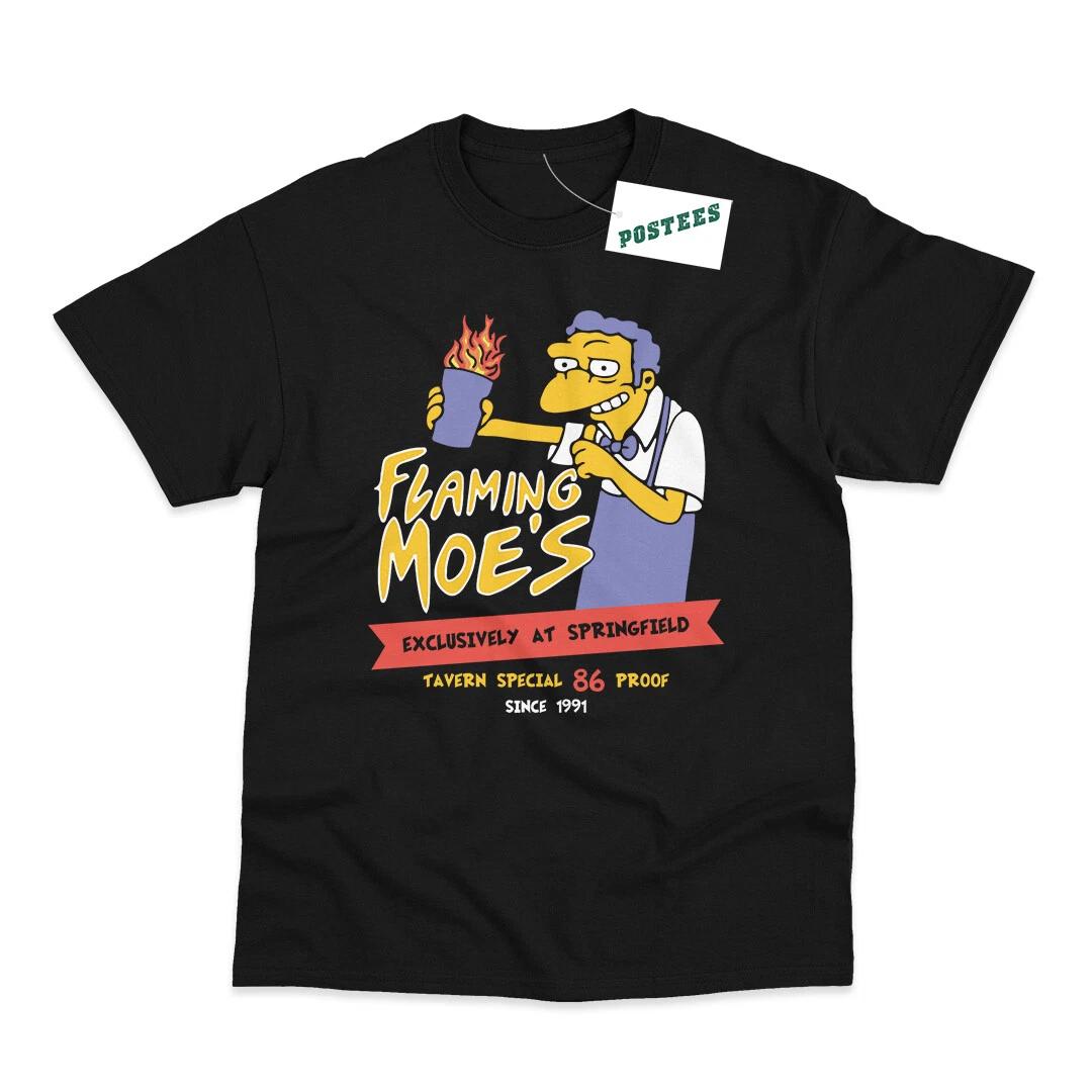 Flaming Moe s Tavern Inspired by The Simpsons Direct To Garment Printed T-Shirt XL