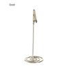 1PC Various Shapes Place Card Holder Table Metal Table Numbers Holder Paper Menu Clips Romantic Photo Holder Desktop Decoration