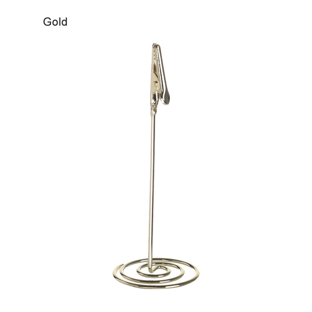 1PC Various Shapes Place Card Holder Table Metal Table Numbers Holder Paper Menu Clips Romantic Photo Holder Desktop Decoration