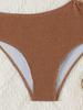 Color-matching Hollow-out One Shoulder Sexy Swimsuit Bikini