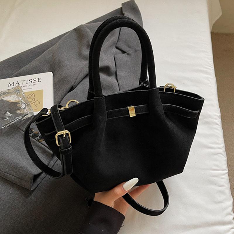 

Retro bucket bag women s new large-capacity portable pleated bag versatile shoulder messenger bag чёрный