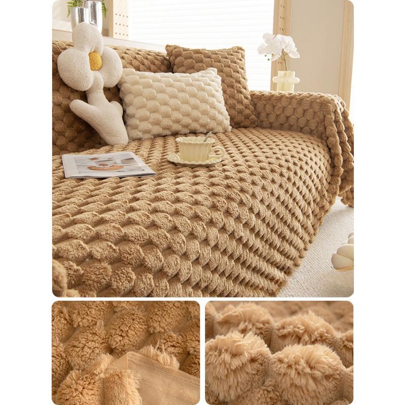 Winter Plush Sofa Blanket High Sense Affordable Luxury Style Winter Thickening Lazy Anti-Cat's Paw Sofa Towel Cover Cloth