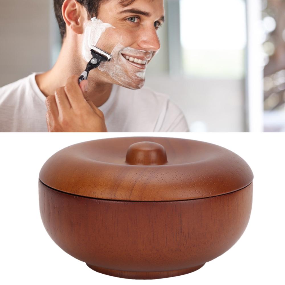 Blaireau en bois bol tasse rasage savon crème tasse bol de rasage professionnel outil de barbier