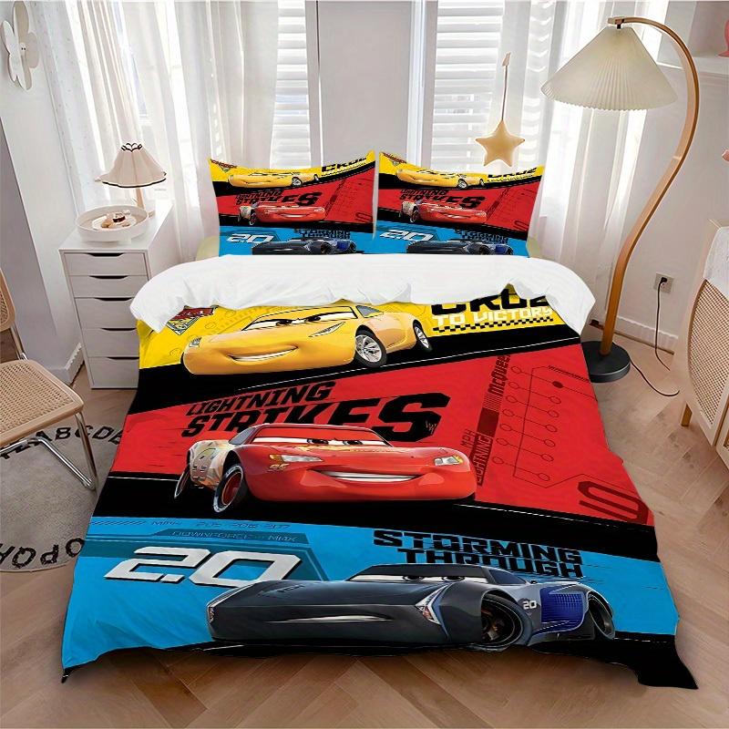 

3pcs set Cars Racing1pc of quilt cover+2pcs of pillowcase, no core, print bedding, All Seasons Bedroom Setting004 135x200cm