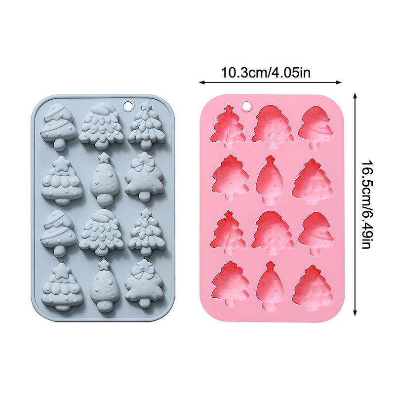 For Chocolate Jello Baking Mold Christmas Silicone Baking Mold, Christmas Tree Holiday Silicone Mold Soap Candy Mold
