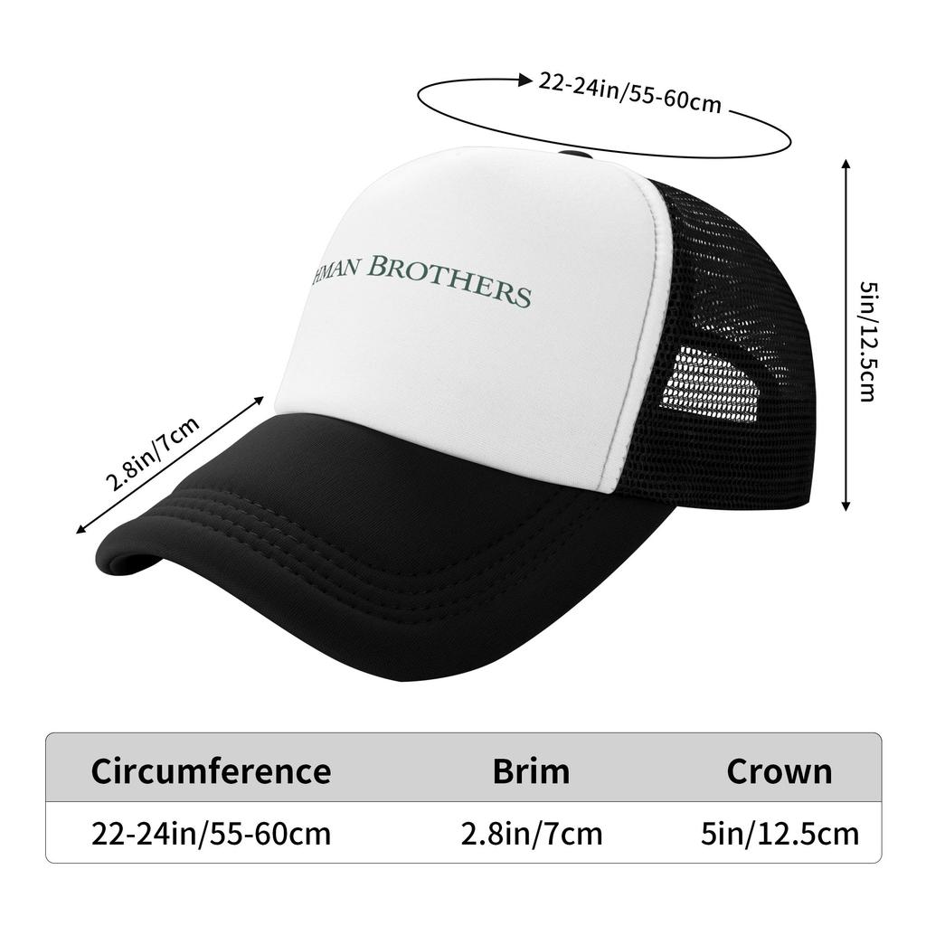Lehman Brothers Baseball Cap  Outdoor Sports Breathable Trucker Hat Men Adult Streetwear Print Snapback Cap