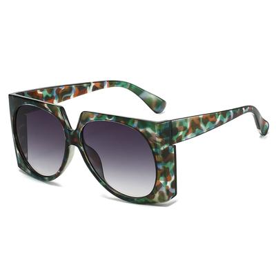 Nuevas Gafas de Sol Cuadradas Grandes con Marco Leopardo Degradado Retro para Mujer Moda Y2K Lujo Personalidad Color Caramelo UV400