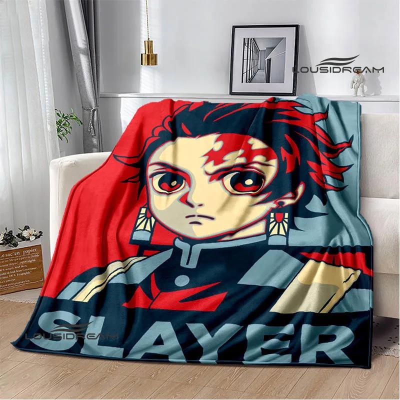 Demon Slayer s potiskem Dětská teplá deka Flanel Měkká a pohodlná deka na piknik Dárek k narozeninám