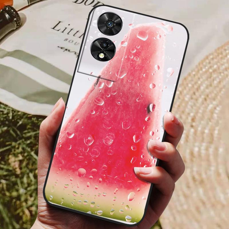 For TCL 505 Case 2024 Soft Black Silicone TPU Phone Back Cover for TCL 505 Protective Capa Funda Bumper for TCL505 Shells 6.75"